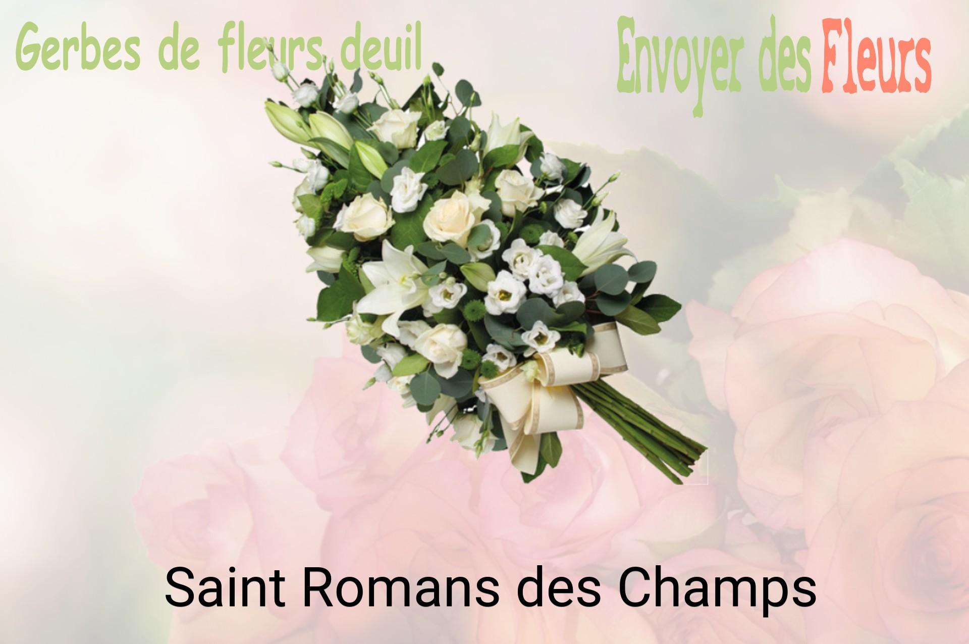 Gerbe de fleurs de deuil livrée à Saint-Romans-des-Champs